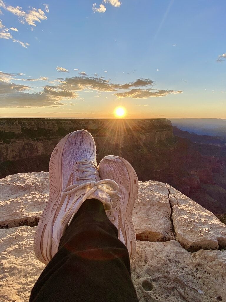 Las Vegas road trip to Grand Canyon: Sneakers and Sunset Yaki Point