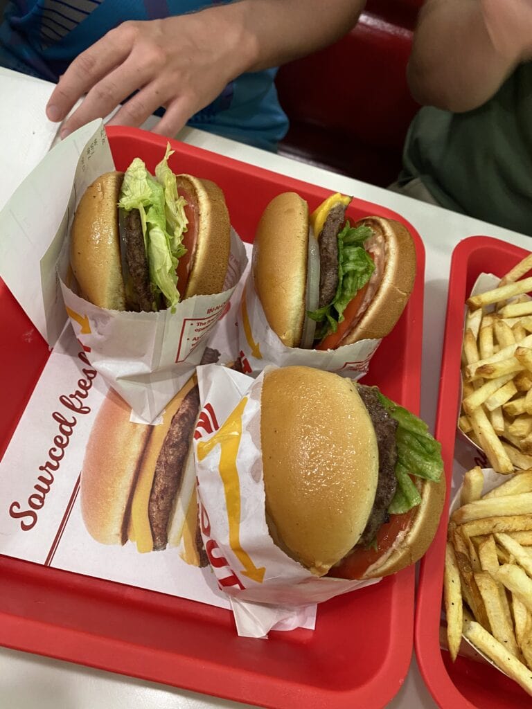 In and Out Burger in Las Vegas Family Trip